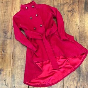 Joyfolie Vibrant Red Buttoned Coat